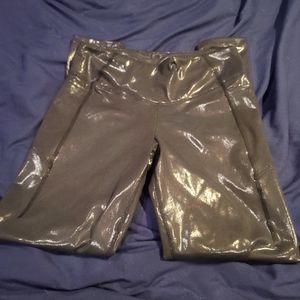 Victoria's secret leggings shiny grey size large